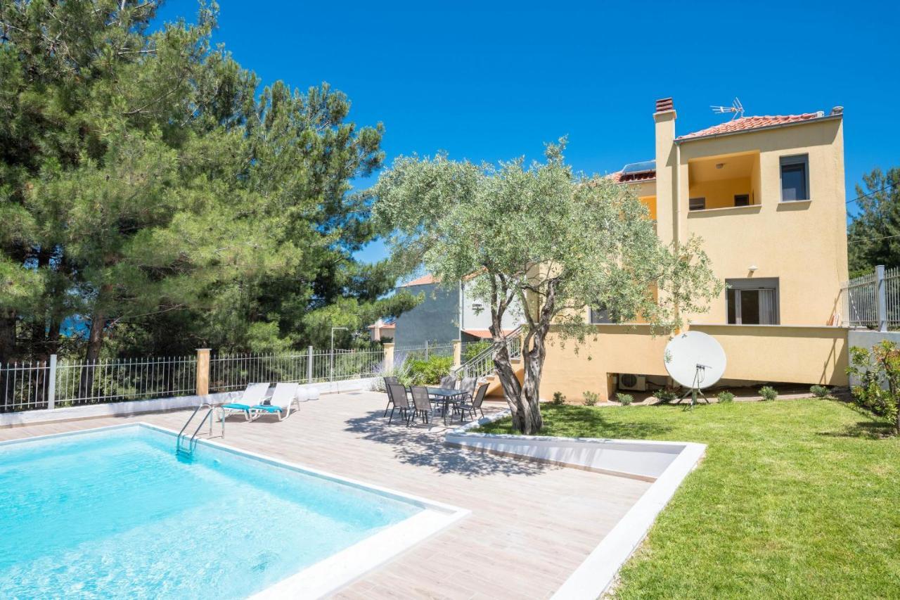 Louloudis Pool Villa Skala Rachoni  Dış mekan fotoğraf