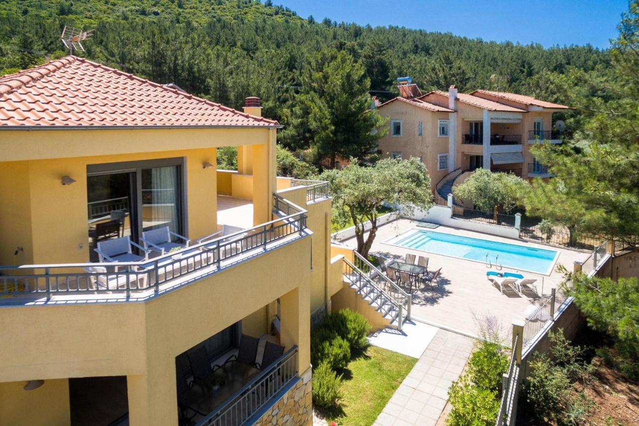 Louloudis Pool Villa Skala Rachoni  Dış mekan fotoğraf