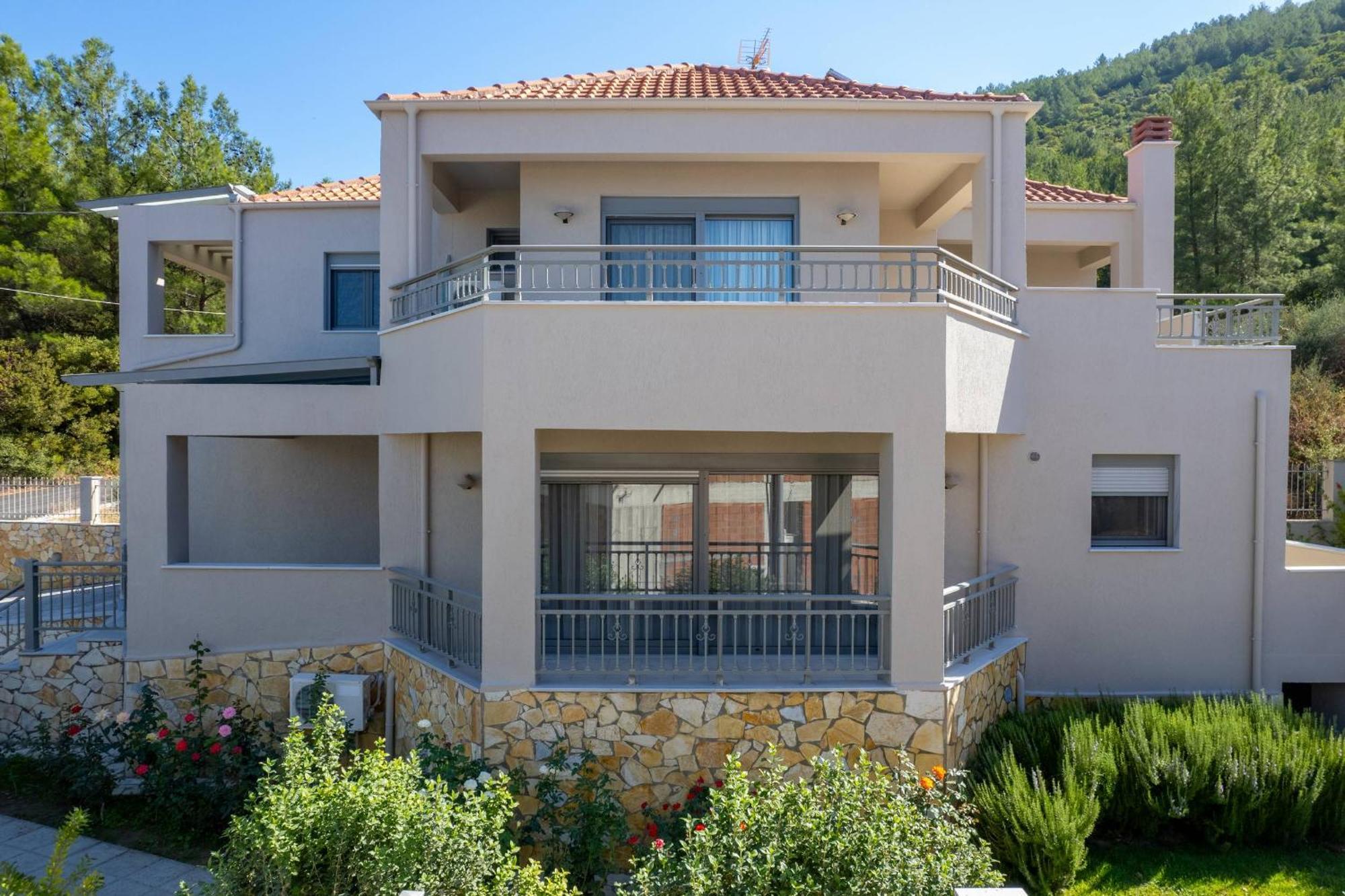 Louloudis Pool Villa Skala Rachoni  Dış mekan fotoğraf