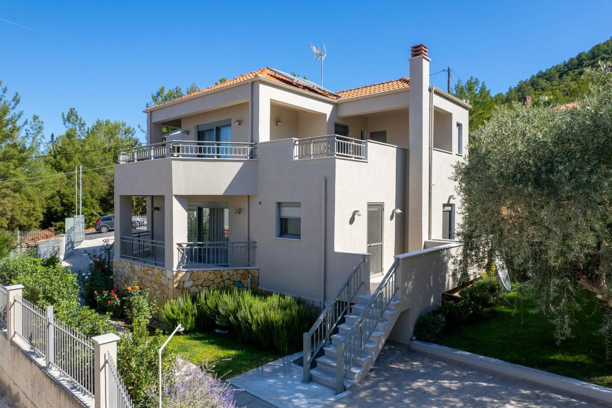 Louloudis Pool Villa Skala Rachoni  Dış mekan fotoğraf